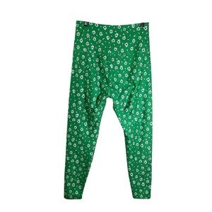 Beyond Yoga Green Endurance Light Floral Print Leggings